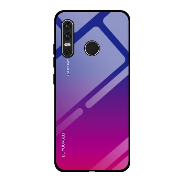 Huawei P30 Lite Gradert Etui - Blå / Lilla Purple