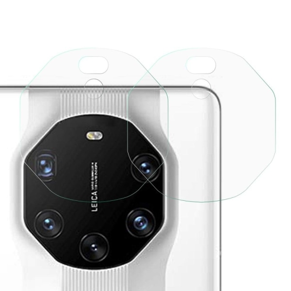 2Pcs Huawei Mate 40 RS Porsche Design arc edge kameralinsebeskyt Transparent