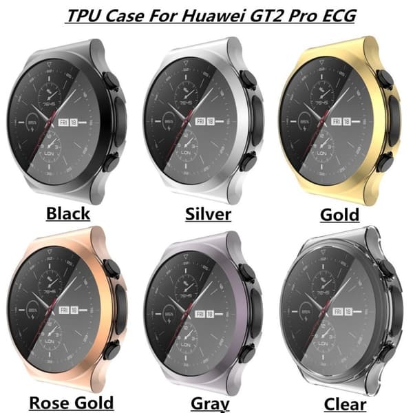 Huawei Watch GT 2 Pro yksinkertainen ja kiiltävä kansi - Harmaa Silver grey
