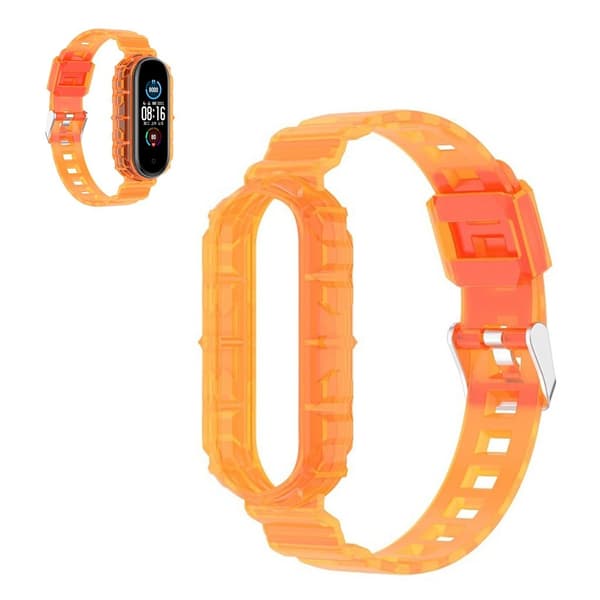 Xiaomi Mi Smart Band 6 translucent watch band - Orange Orange