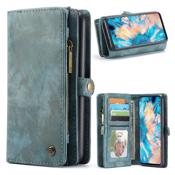 CaseMe Samsung Galaxy A71 Zipper Wallet Etui - Blå Blue
