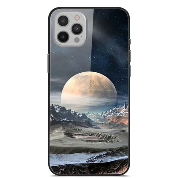 Fantasy iPhone 12 Pro Max Deksel - Måne Multicolor