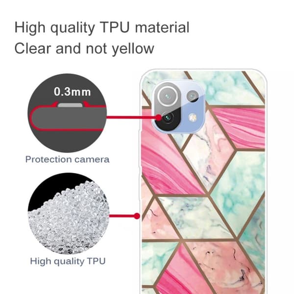 Marble Xiaomi Mi 11 Lite 5G / 11 Lite Etui - Fargerik Klinkekule Tile Multicolor