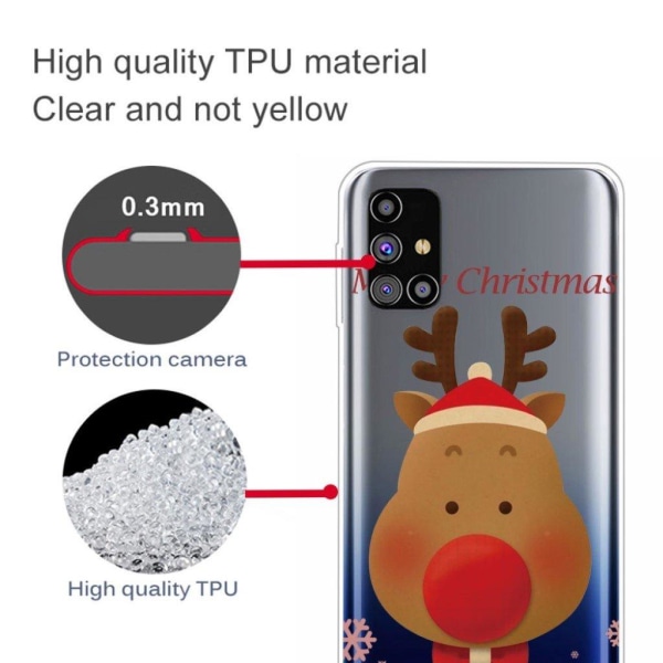 Christmas Samsung Galaxy M31s fodral - brun älg Brun