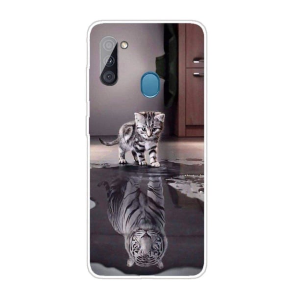Deco Samsung Galaxy A11 skal - Katt Och Reflektion multifärg