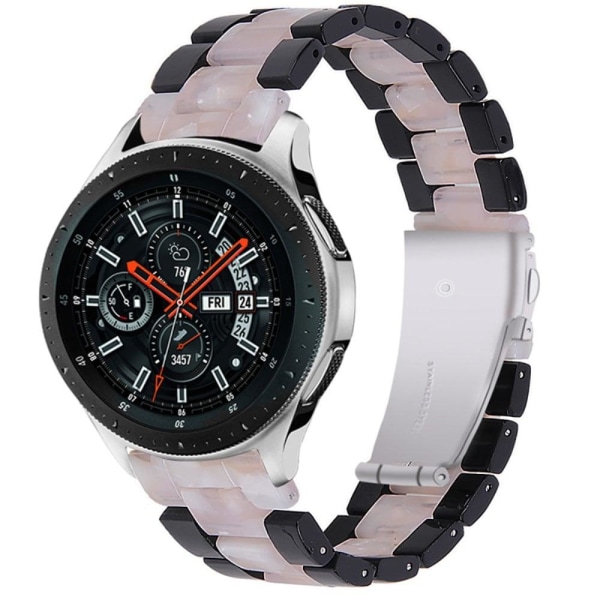 22mm väri liitos hartsi kellon hihna Samsung Galaxy Watch - Musta / Pinkki Pink