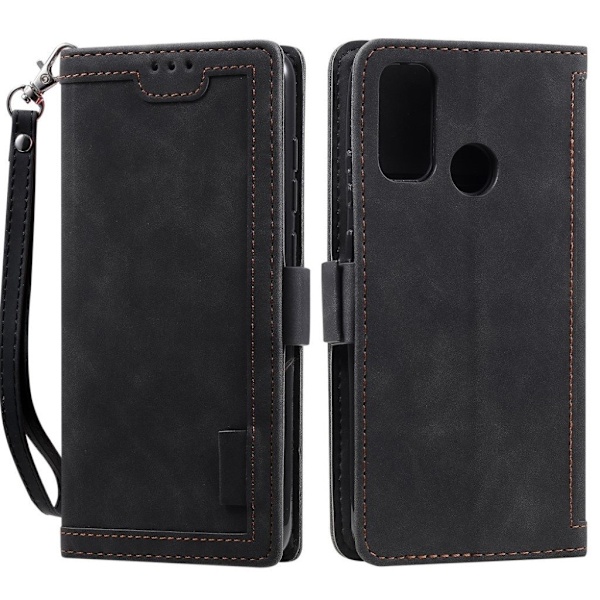 Suburbian läder Samsung Galaxy A21s fodral - Svart Svart