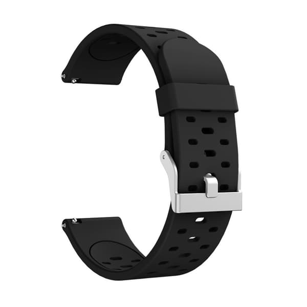 Samsung Galaxy Watch Active tofarvet silikone Urrem - Helt Sort Black