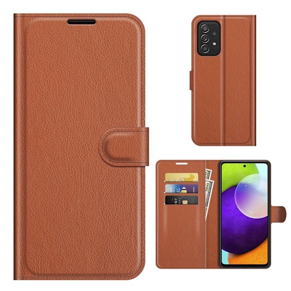 Classic Samsung Galaxy A52s 5G / A52 5g / A52 Läppäkotelo - Ruskea Brown