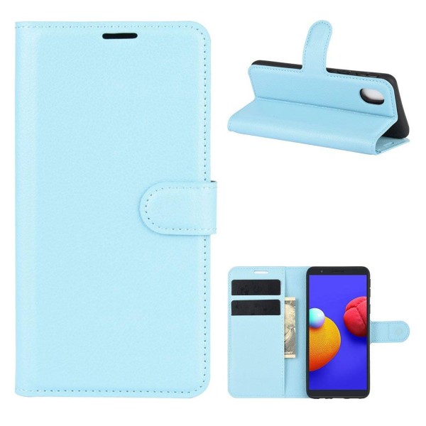 Classic Samsung Galaxy M01 Core flip kuoret - Sininen Blue