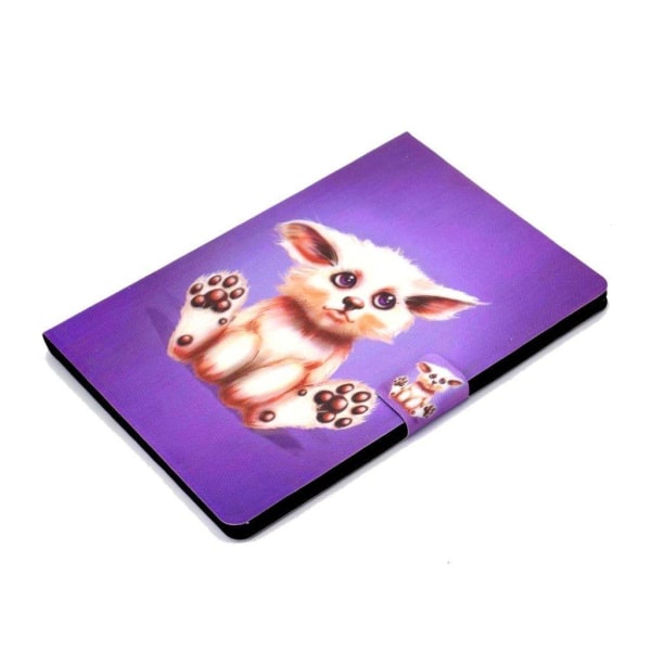Lenovo Tab M10 pattern printing leather case - Abyssinian Cat Lila