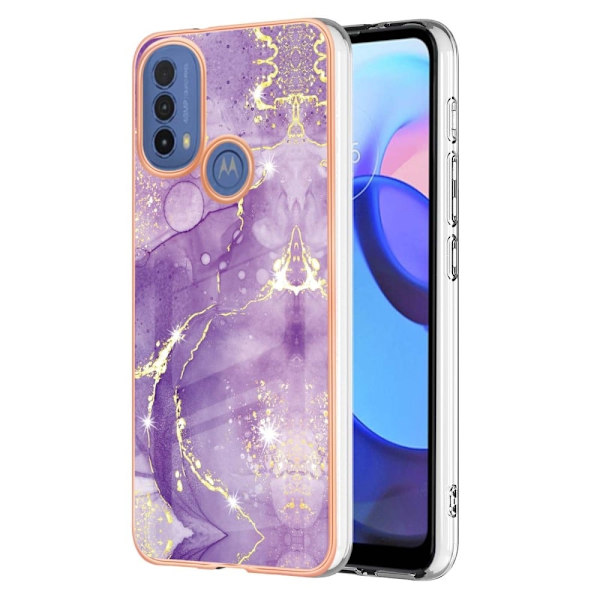 Marble Motorola Moto E30 / E20 / E40 Etui - Lilla Klinkekule Purple