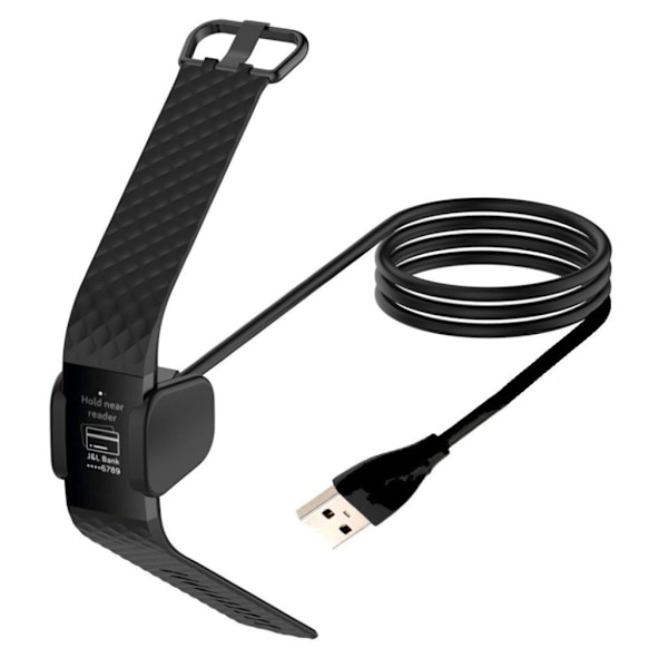 Fitbit Charge 3 USB opladning kabel Black