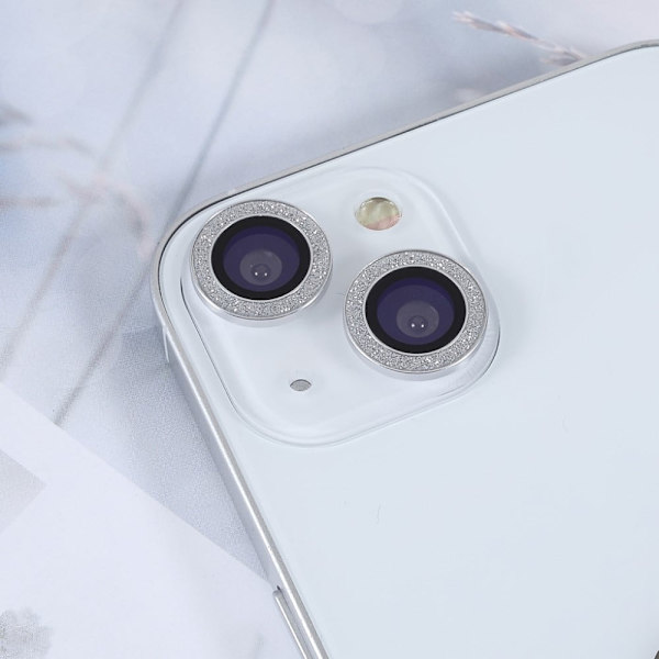 Glitter iPhone 13 Mini kotelot - Hopea Silver grey