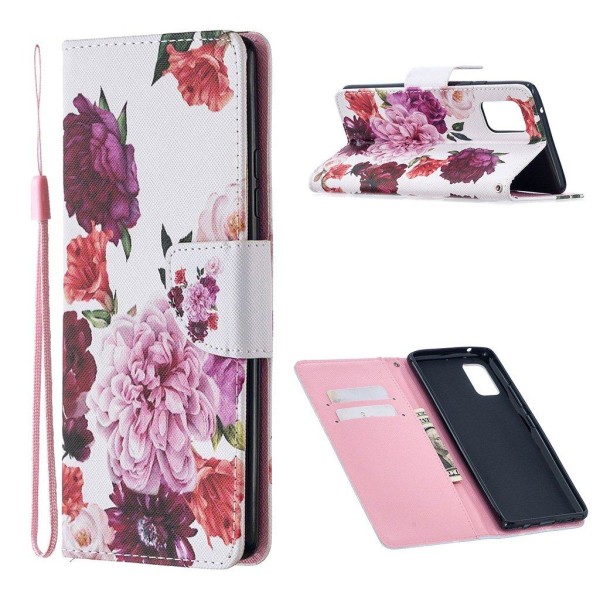 wonderland Samsung Galaxy M51 flip etui - lyserød blomst Pink