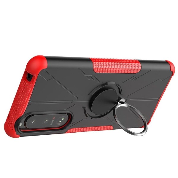 Kickstand cover with magnetic sheet for Sony Xperia 5 III - Red Red