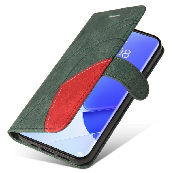 Tekstureret Huawei Nova 9 / Honor 50 læderetui med rem - Grøn Green