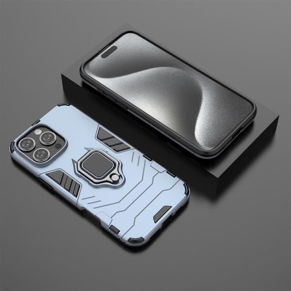 Støtsikkert iPhone 16 Pro Max Panther-telefonetui - Blå Blue