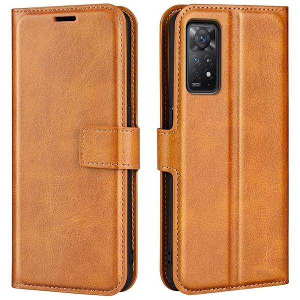Hållbart konstläder Xiaomi Redmi Note 11S 5G / Xiaomi Redmi Note 11 Pro fodral med plånbok - Gul Gul