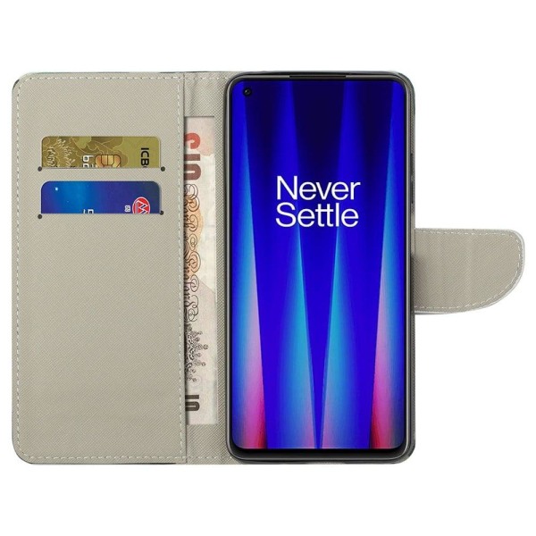 Wonderland OnePlus Nord CE 2 5G flip etui - Blå Sommerfugl Blue