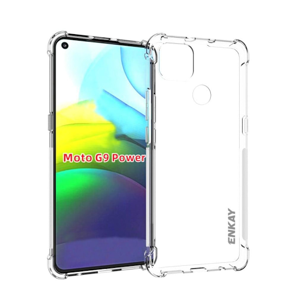 ENKAY genomskinligt droppsäkert fodral för Motorola Moto G9 Power Transparent