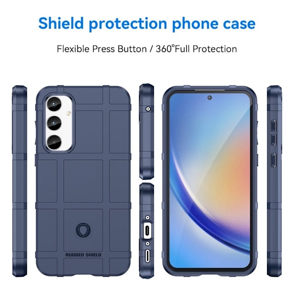 Rugged Shield Samsung Galaxy A35 skal - Blå Blå