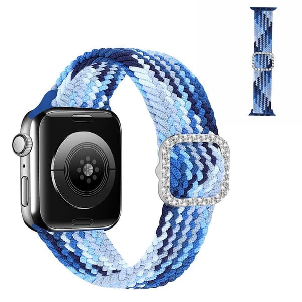 Apple Watch 40mm nylonkellohihna strassisoljella - Mustikka Blue
