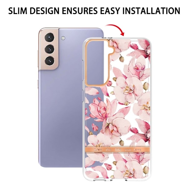 Supertunt och tåligt mjukfodral för Samsung Galaxy S21 Plus 5G - Rosa Gardenia Rosa