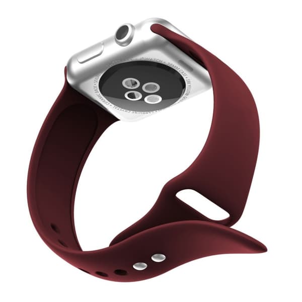 Apple Watch Series 4 44mm silikon watchband - Wine Red Red