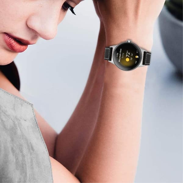 Google Pixel Watch aito nahkahihna - Musta Black