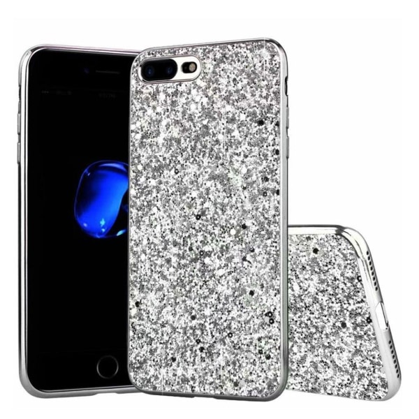 Glitter iPhone SE 2020 skal - Silver/Grå Silvergrå
