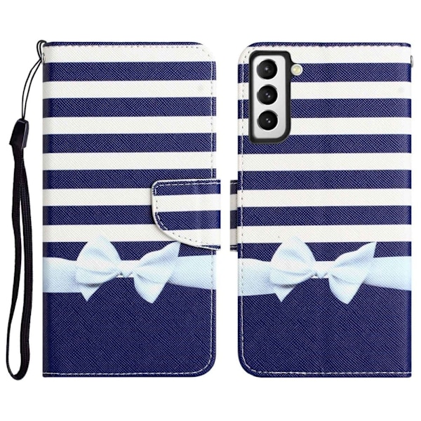 Wonderland Samsung Galaxy S22 Flip Etui - Sløjfe Blue