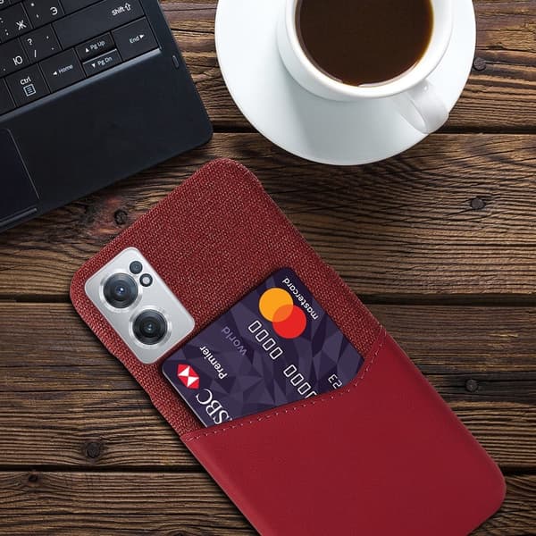 Bofink OnePlus Nord CE 2 5G cover med kortholder - Rød Red