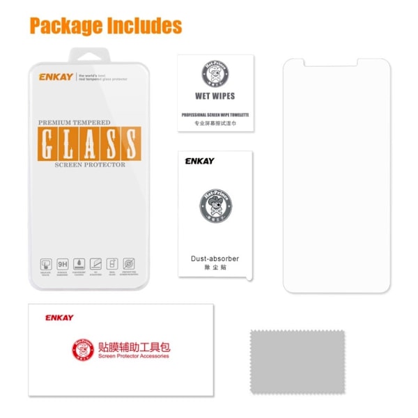 ENKAY Huawei P Smart Härdat extra glas - Genomskinligt Transparent