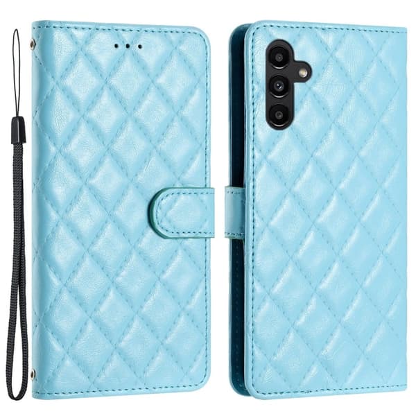 Funktionelt Samsung Galaxy S23 FE rombe etui med pung Blue
