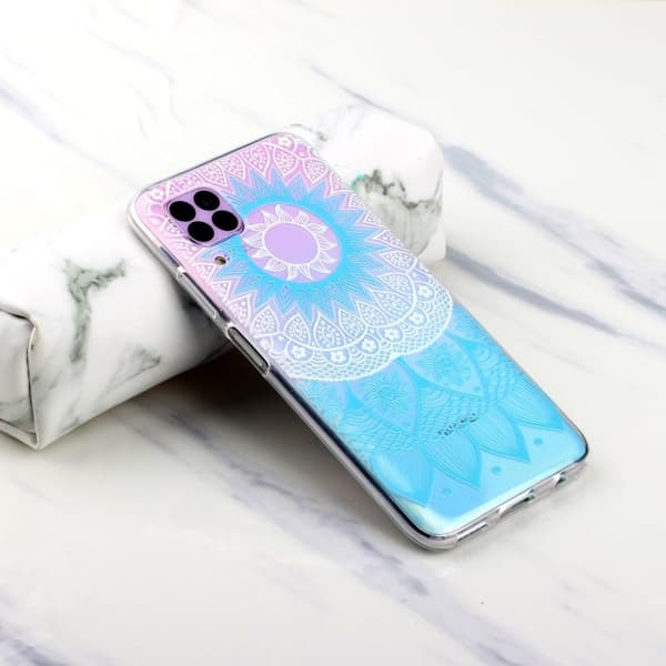 Deco Huawei P40 Lite / Huawei Nova 6 SE skal - Blå Blomma Blå