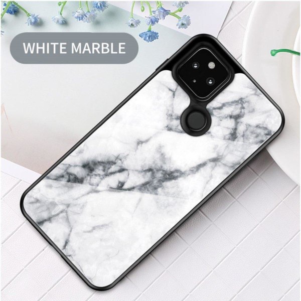 Fantasy Marble Google Pixel 5 cover - White Marble White
