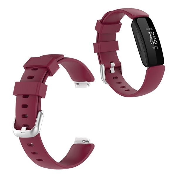 Fitbit Inspire 2 simple watch band - Wine Red / Size: S Röd
