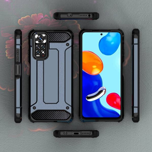 Armour Guard Etui Xiaomi Redmi Note 11s / Note 11 - Marineblå Blue