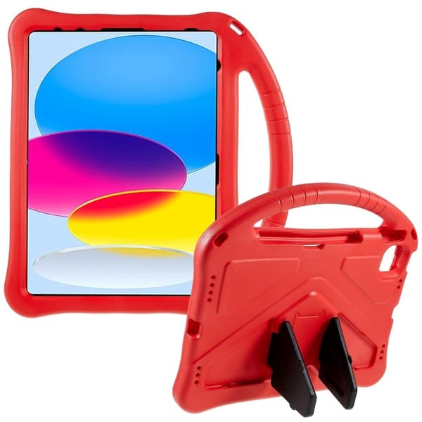 iPad 10.9 (2022) EVA robust fodral med kickstand - Röd Röd