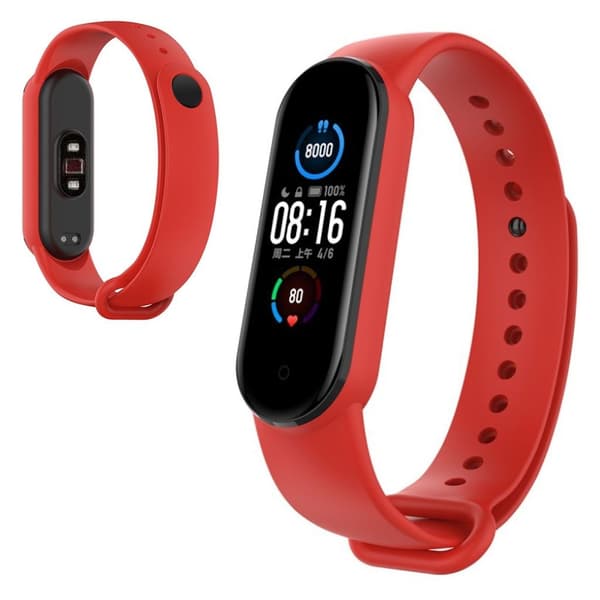 Xiaomi Mi Band 5 simple durable watch band - Red Röd