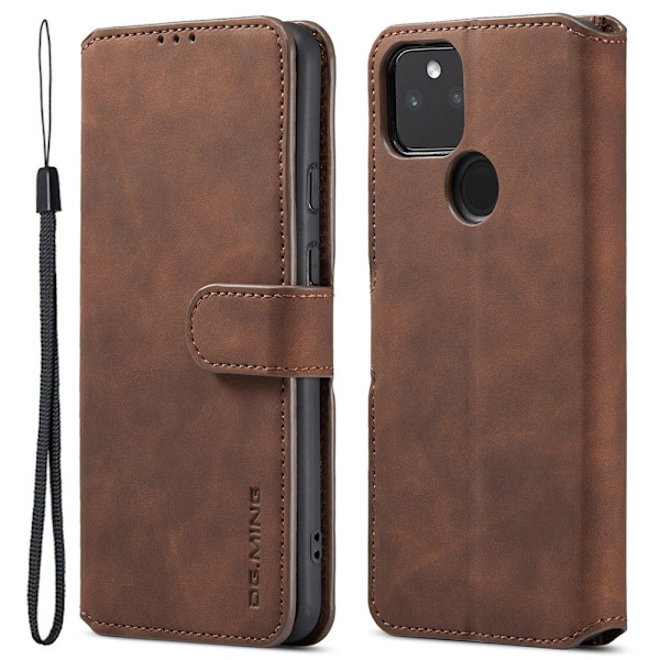 DG.Ming Google Pixel 5a Retro Etui - Kaffe Brown