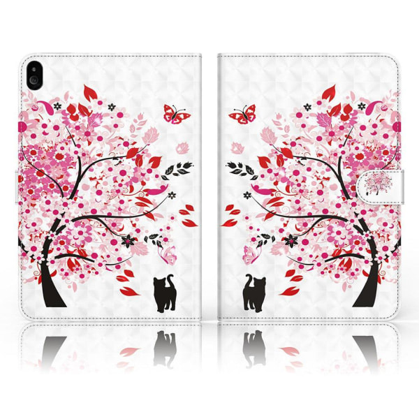 Lenovo Tab M10 pattern leather flip case - Flower Tree Rosa