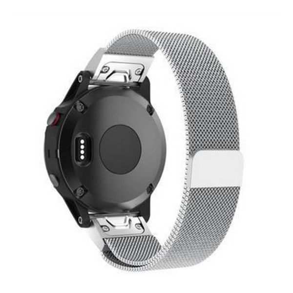 Garmin Fenix 5S Ruostumaton Teräs Kellon Vaihtoranneke -Hopea Silver grey