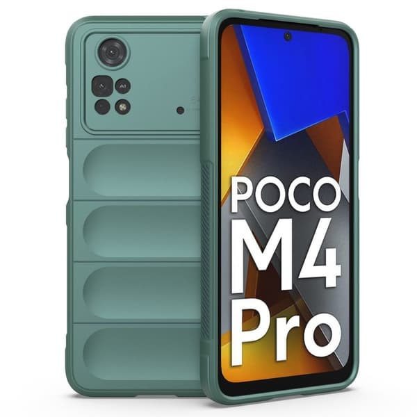 Deksel med mykt grep for Xiaomi Poco M4 Pro - Grønn Green
