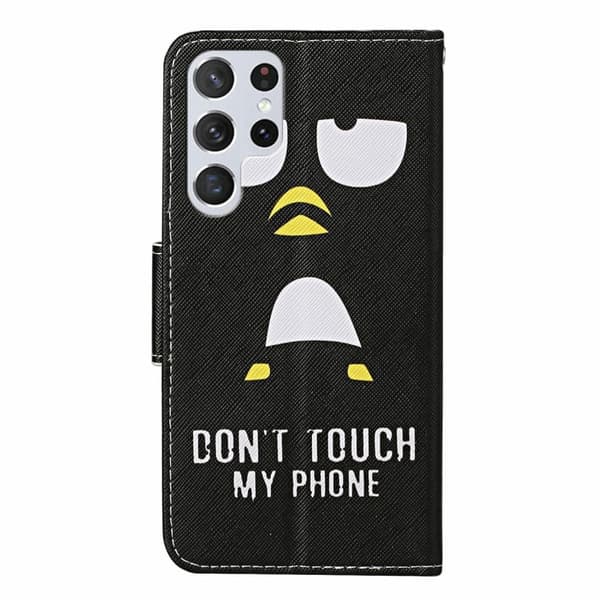 Wonderland Samsung Galaxy S23 Ultra Flip Etui - Pingvin Black