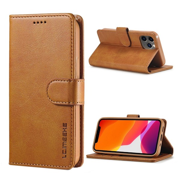 LC.IMEEKE iPhone 12 Pro Max flip case - Ruskea Brown