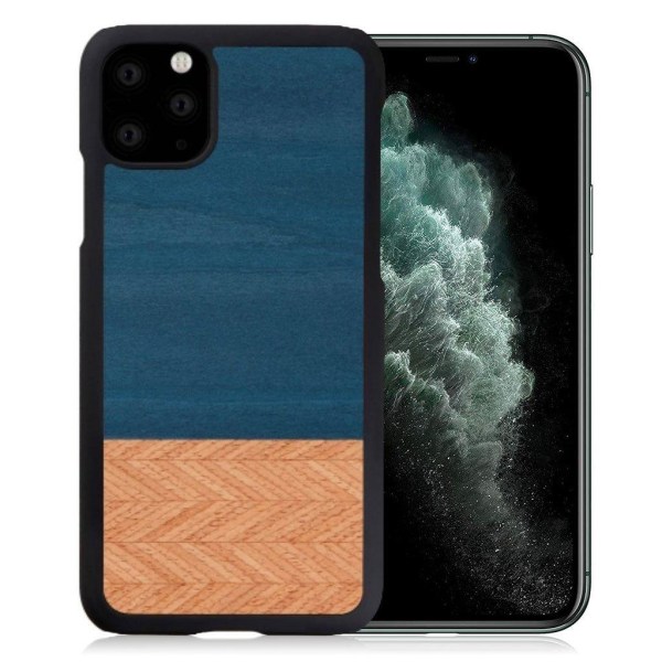 Man&Wood premium-kotelo iPhone 11 Pro Max - Farkku Blue