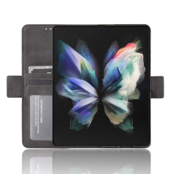 Moderni Nahkalaukku For Samsung Galaxy Z Fold3 5G - Musta Black