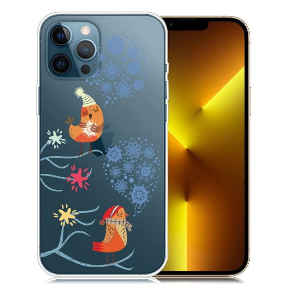 Joulu iPhone 13 Pro Max tapauksessa - Linnut Multicolor